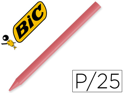 25 lápices de cera Plastidecor unicolor rosa-11